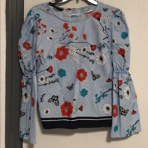 Cute Zara Dressy Blouse Top